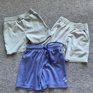 toddler Kids Blue and Light Gray sport Shorts bundle size 4 pull on play wear